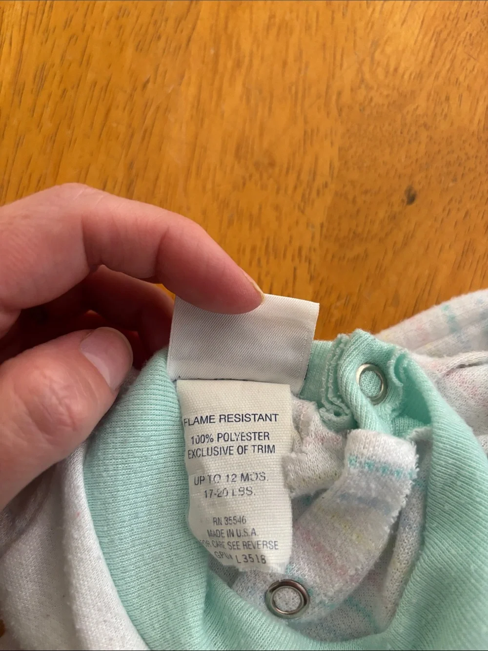Vintage Honors Baby Pajamas 12 mos 17-20lbs